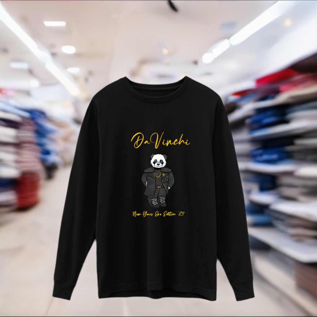 DaVinchi Panda - New Year's Eve 2023 Edition - Long Sleeve T-Shirt